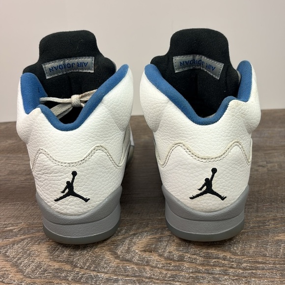 Nike Air Jordan 5 Retro White/Royal/Stealth 440888-140 4Y - Picture 3 of 9